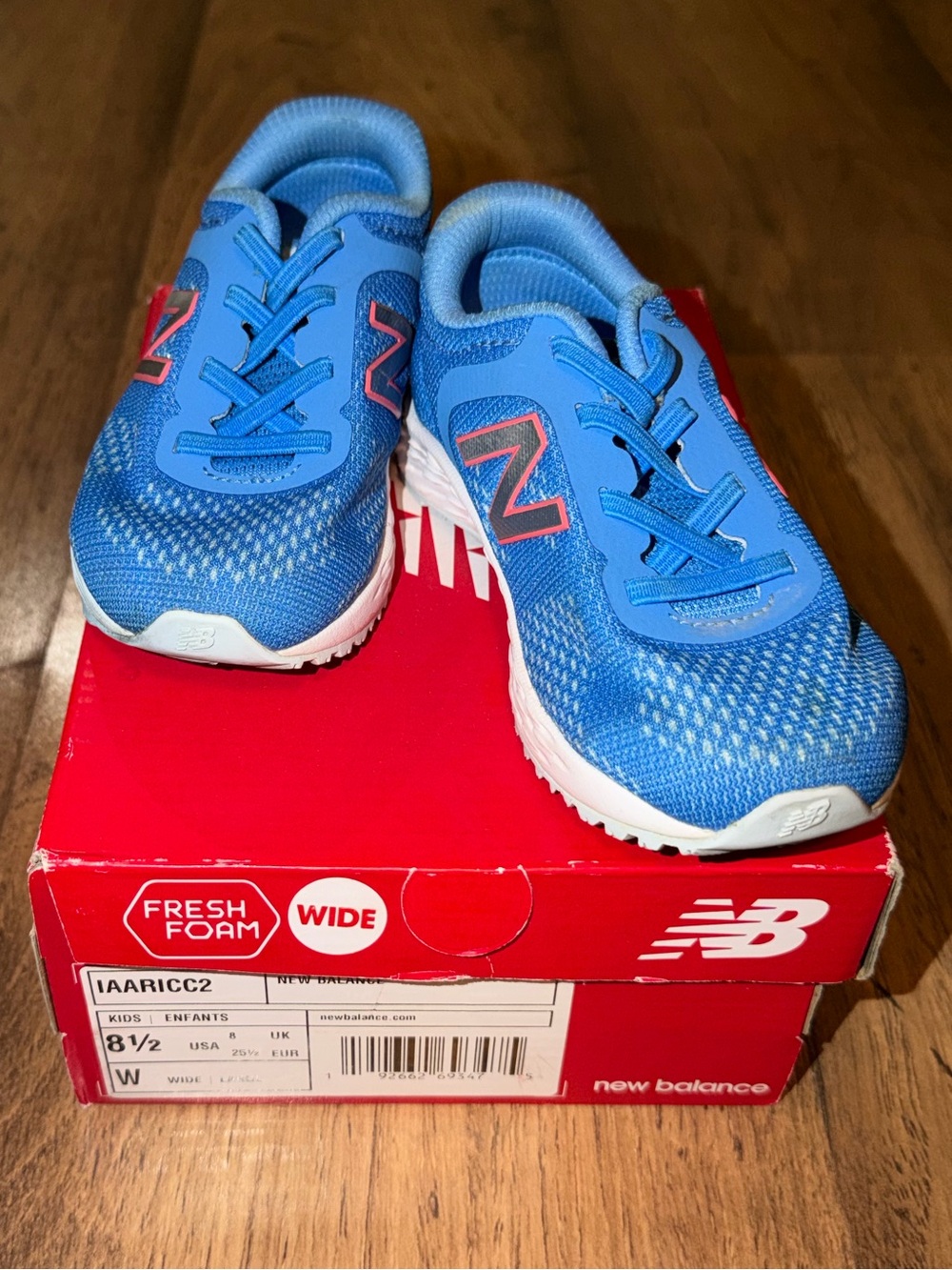New Balance Kids Royal Blue Athletic Sneakers with White Soles
